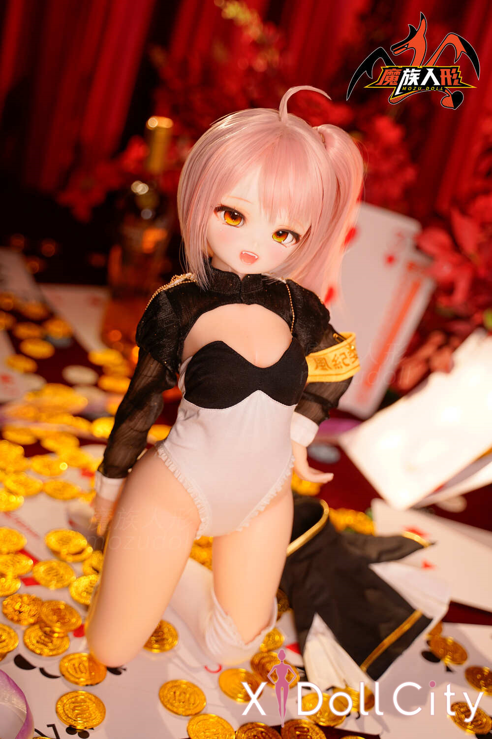 MOZU Doll 琥珀 成人スタイルラブドール 可愛い ビニールヘッド＋シリコンボディ ラブドール貧乳