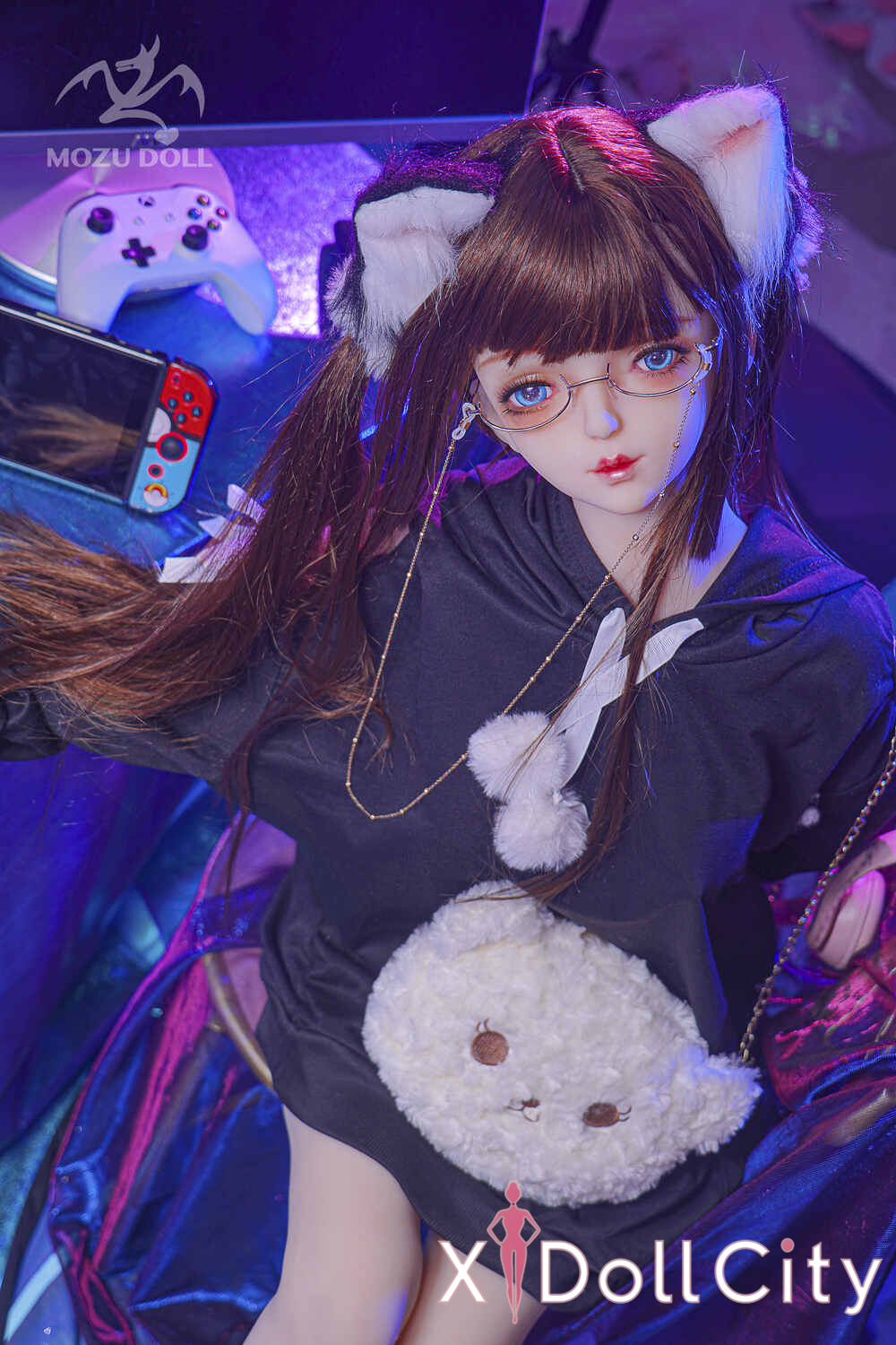 MOZU Doll 黑猫 145cm 成人スタイルラブドール ツンデレ猫系スレンダー TPE製 ラブドール貧乳