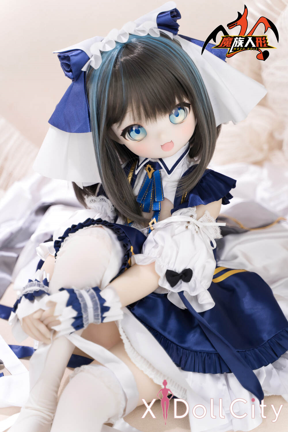 MOZU Doll 猫猫 成人スタイルラブドール キュートなロリ系ミニ ビニールヘッド＋TPEボディ ラブドール良乳