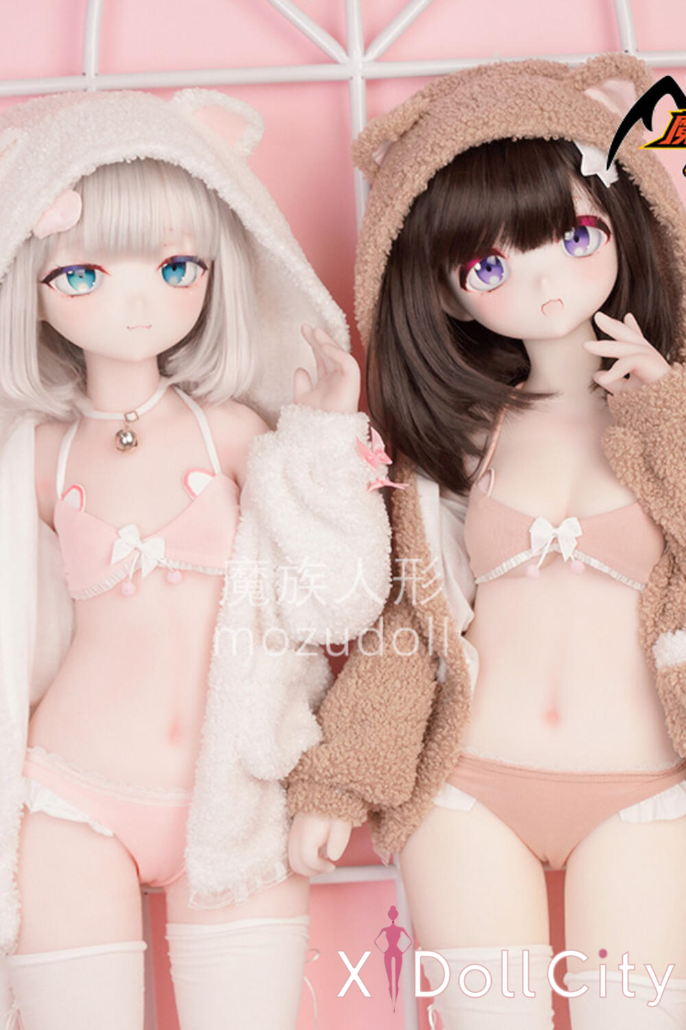 MOZU Doll 萌芽 成人スタイルラブドール キュートな小悪魔ミニ ビニールヘッド＋TPEボディ ラブドール貧乳