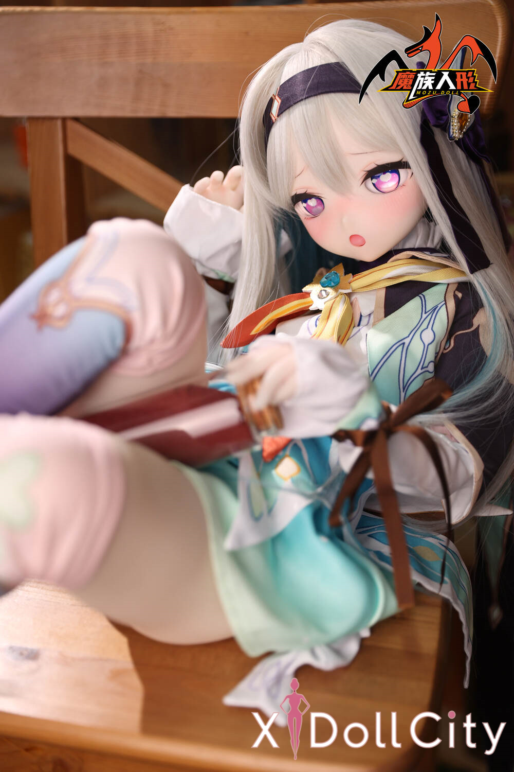 MOZU Doll 瑩儿 成人スタイルラブドール 可愛いファンタジーミニ ビニールヘッド＋TPEボディ ラブドール貧乳