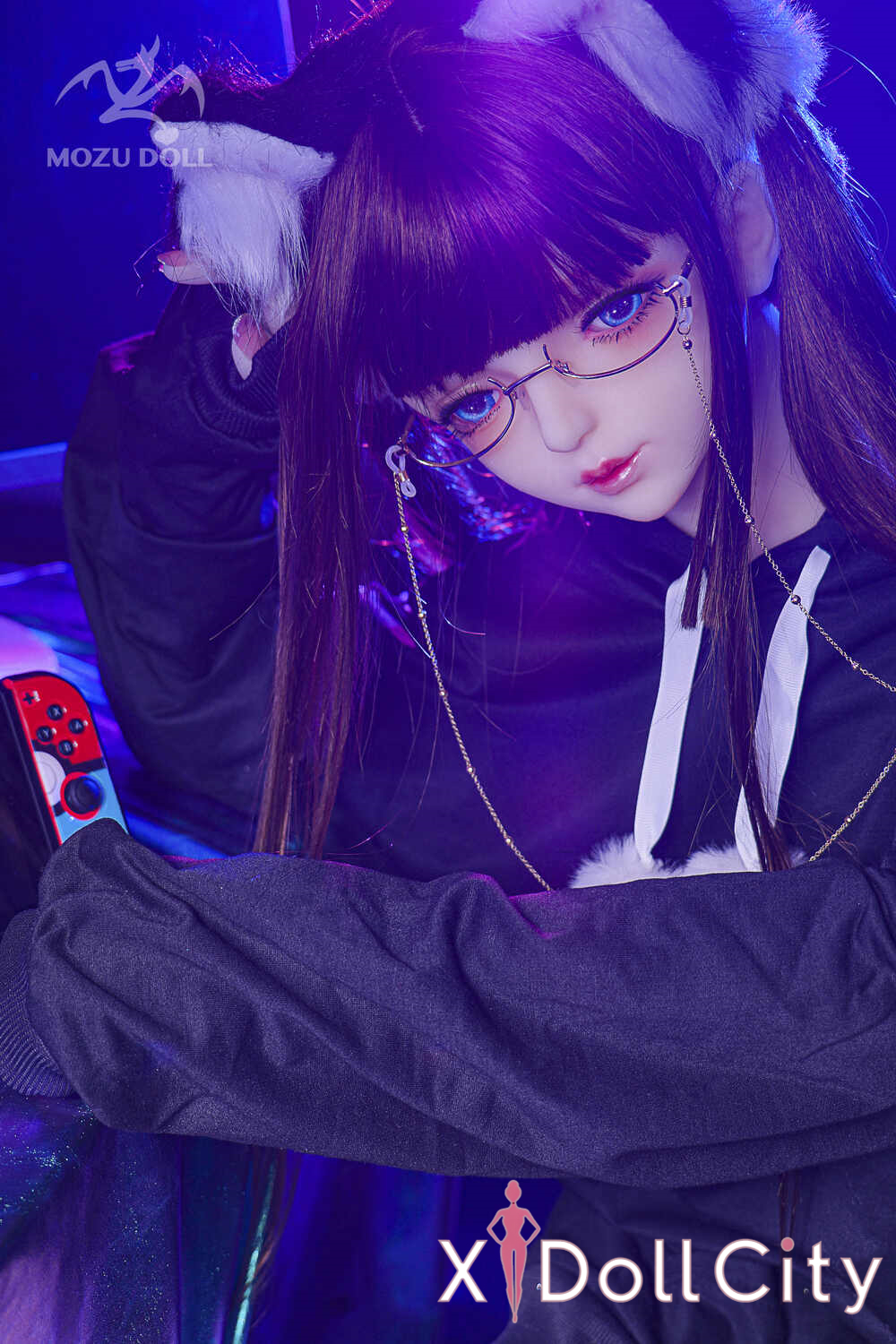 MOZU Doll 黑猫 145cm 成人スタイルラブドール ツンデレ猫系スレンダー TPE製 ラブドール貧乳