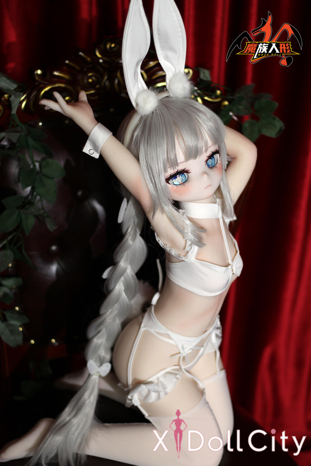 MOZU Doll 白兔 成人スタイルラブドール ミステリアスバニー系 ビニールヘッド＋TPEボディ ラブドール貧乳