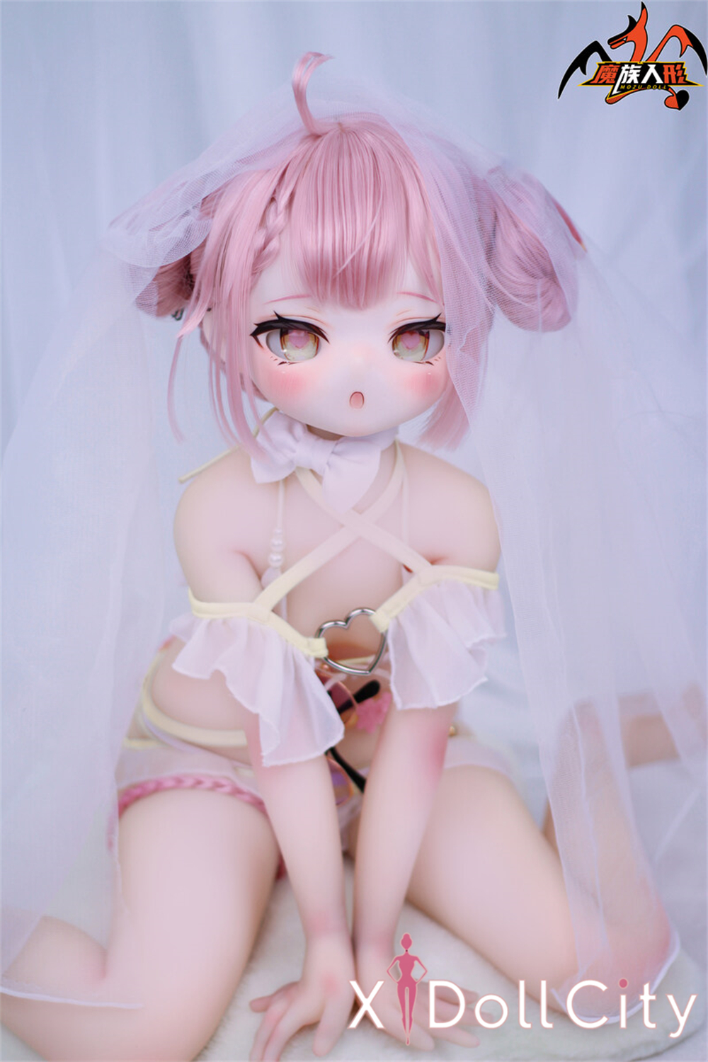 MOZU Doll 塔菲 成人スタイルラブドール 可愛い ビニールヘッド＋TPEボディ ラブドール貧乳