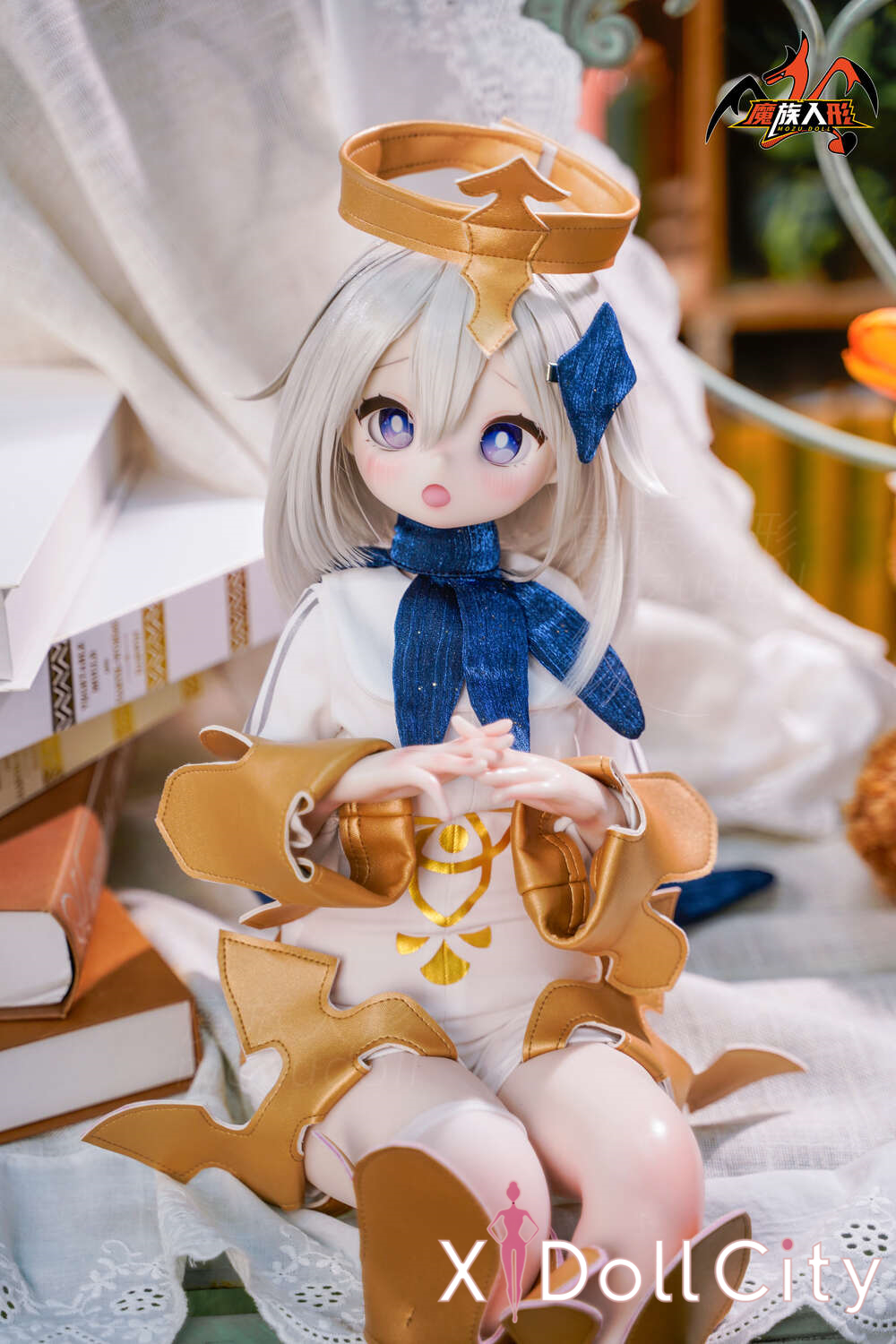 MOZU Doll 小小萌 成人スタイルラブドール 可愛い ビニールヘッド＋シリコンボディ ラブドール貧乳