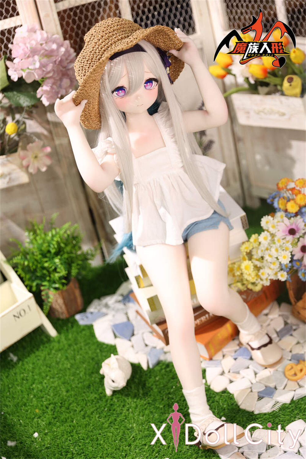 MOZU Doll 瑩儿 成人スタイルラブドール 可愛いファンタジーミニ ビニールヘッド＋TPEボディ ラブドール貧乳