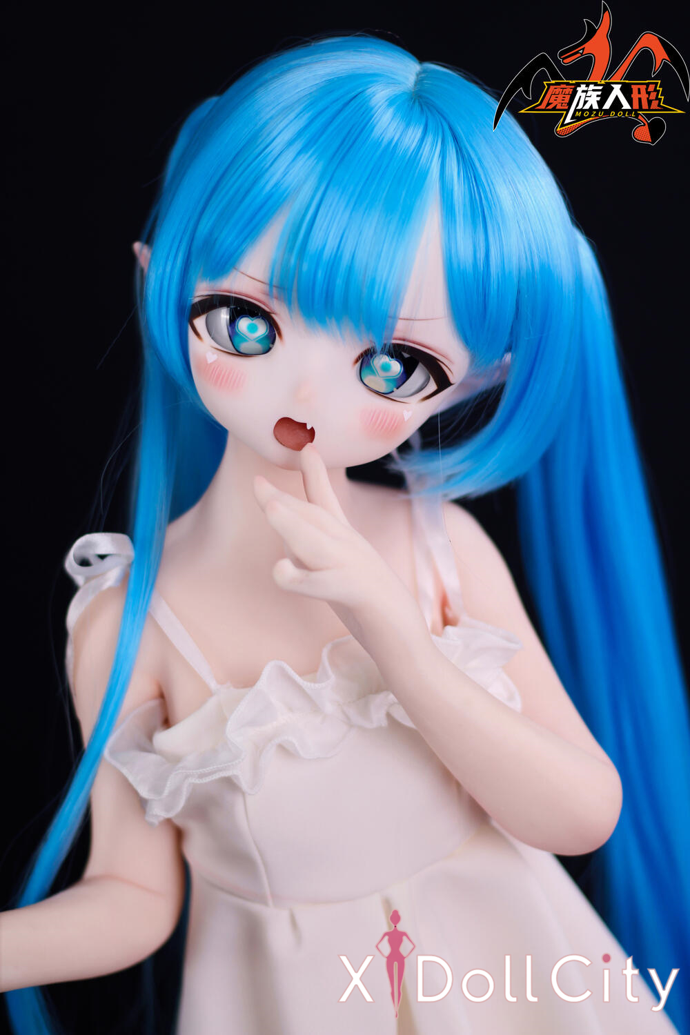 MOZU Doll 芙芙 成人スタイルラブドール 蒼髪エルフ系 ビニールヘッド＋TPEボディ ラブドール貧乳
