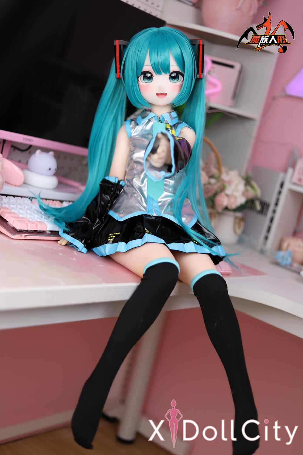 MOZU Doll 小音 成人スタイルラブドール 可愛いアニメ風 ビニールヘッド＋TPEボディ ラブドール貧乳