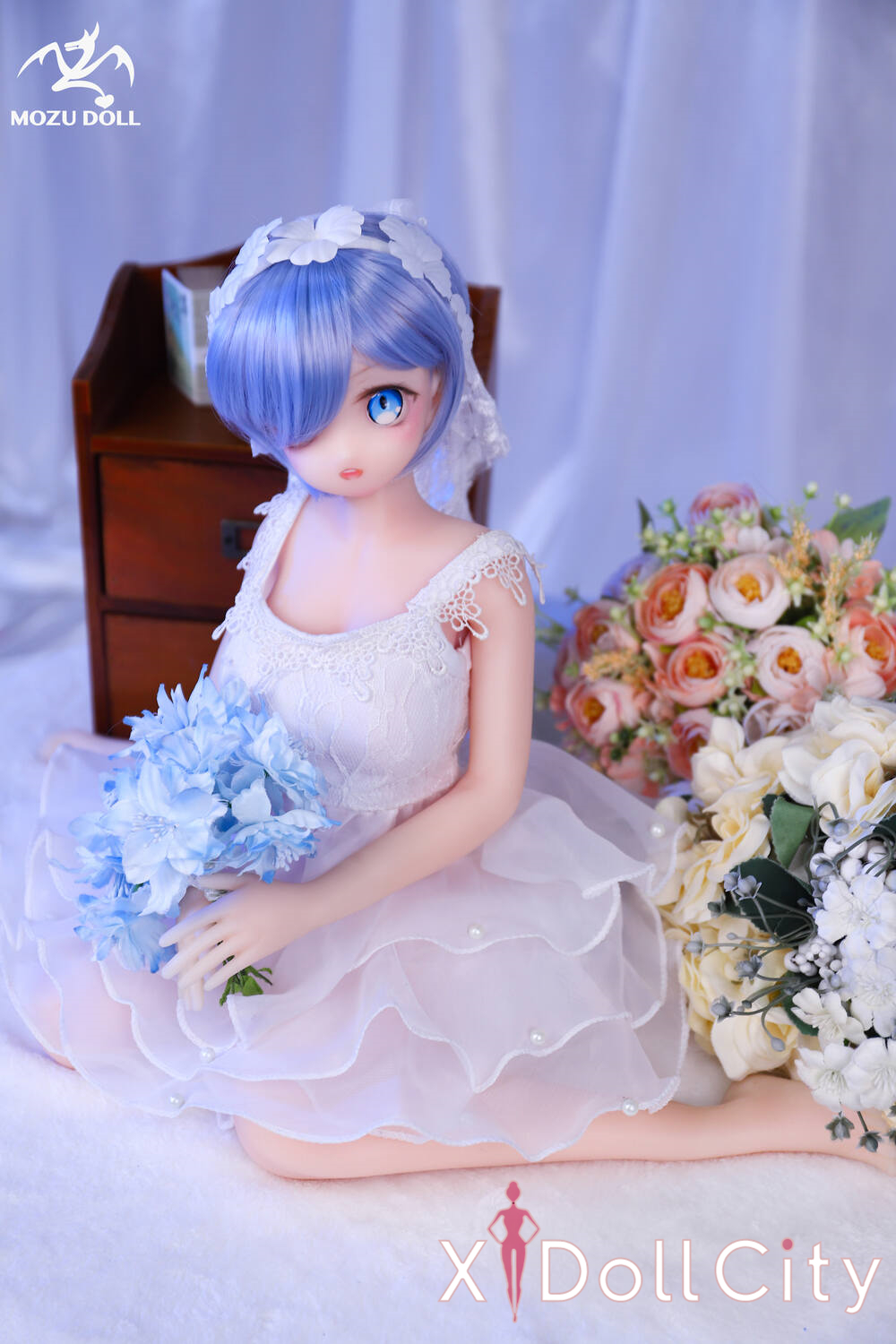 MOZU Doll 小小姆 成人スタイルラブドール 可愛い フルシリコン製 ラブドール貧乳