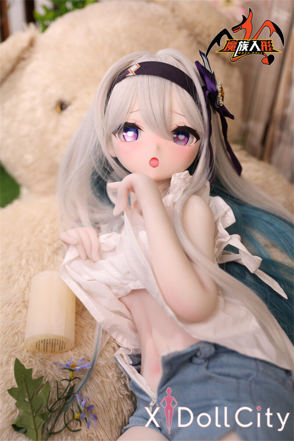 MOZU Doll 瑩儿 成人スタイルラブドール 可愛いファンタジーミニ ビニールヘッド＋TPEボディ ラブドール貧乳