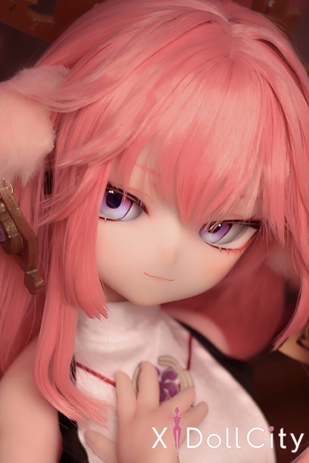 MOZU Doll 小狐狸 成人スタイルラブドール アニメ 妖艶アニメ風 ビニールヘッド＋TPEボディ ラブドール貧乳