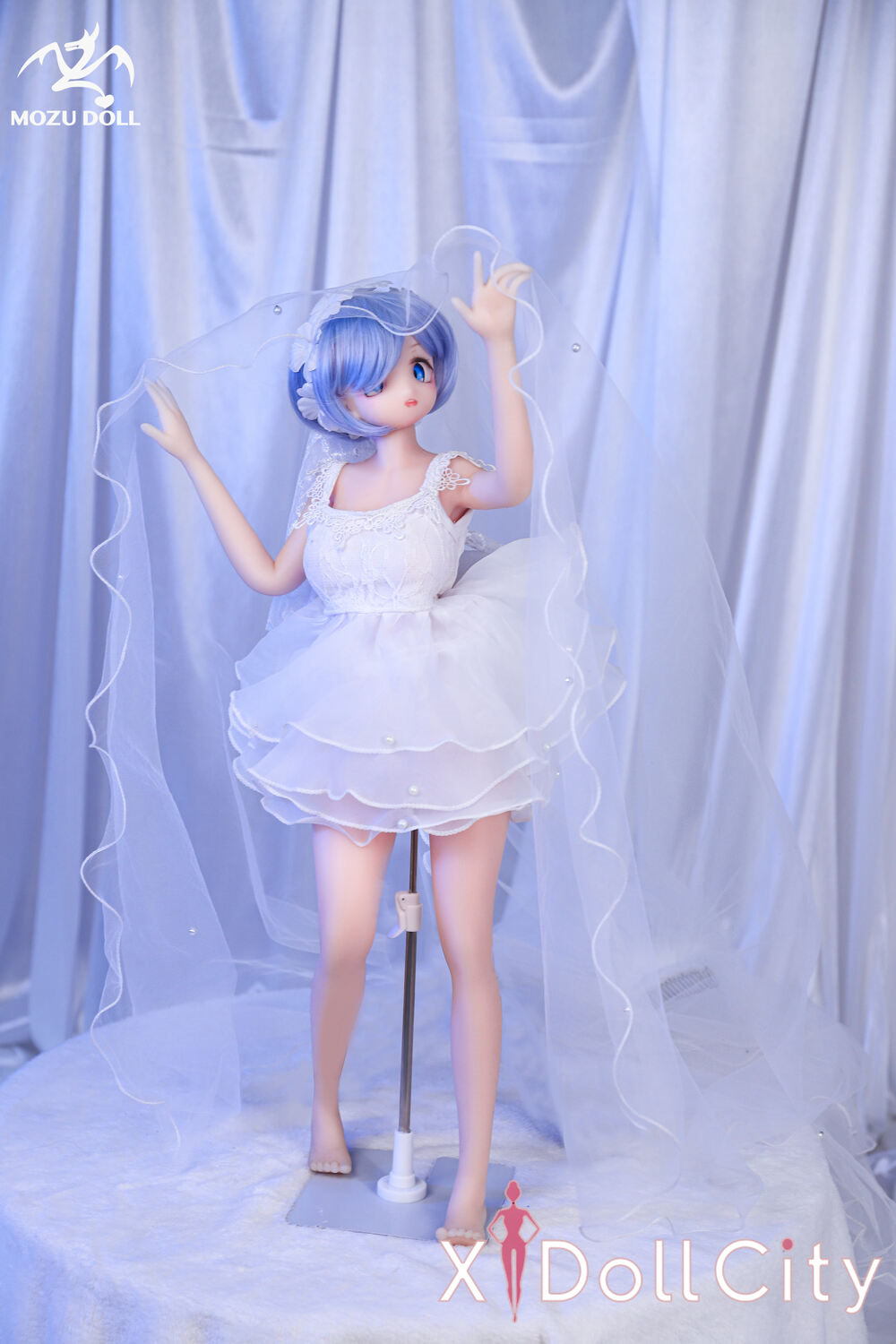 MOZU Doll 小小姆 成人スタイルラブドール 可愛い フルシリコン製 ラブドール貧乳