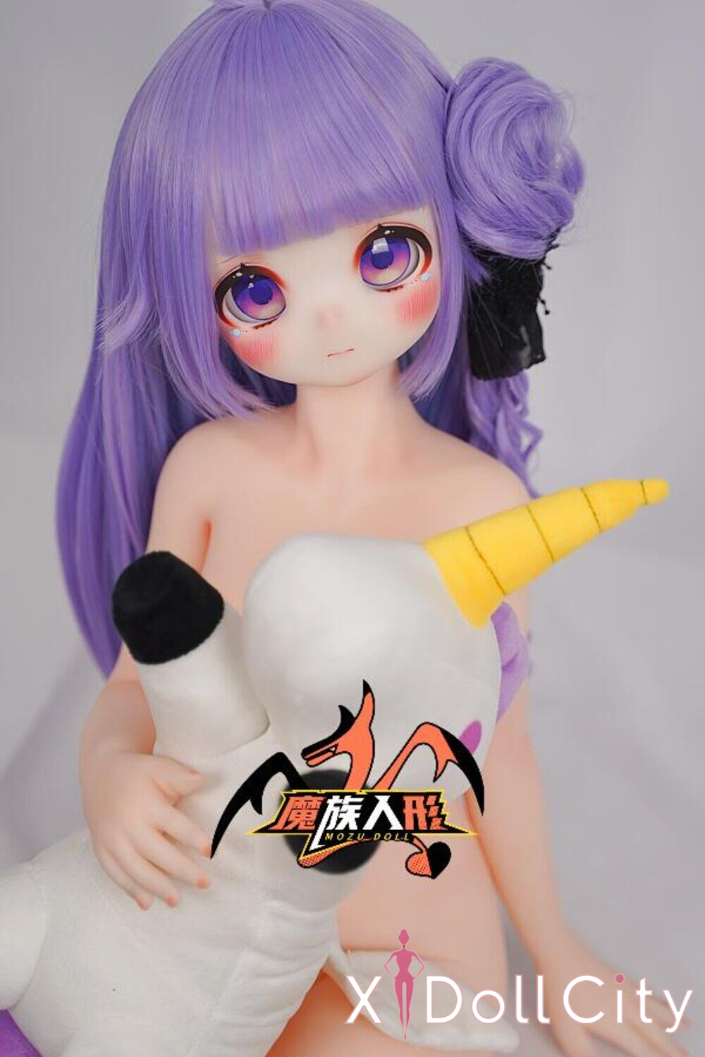 MOZU Doll 独角獣 成人スタイルラブドール 可愛い ビニールヘッド＋TPEボディ ラブドール貧乳