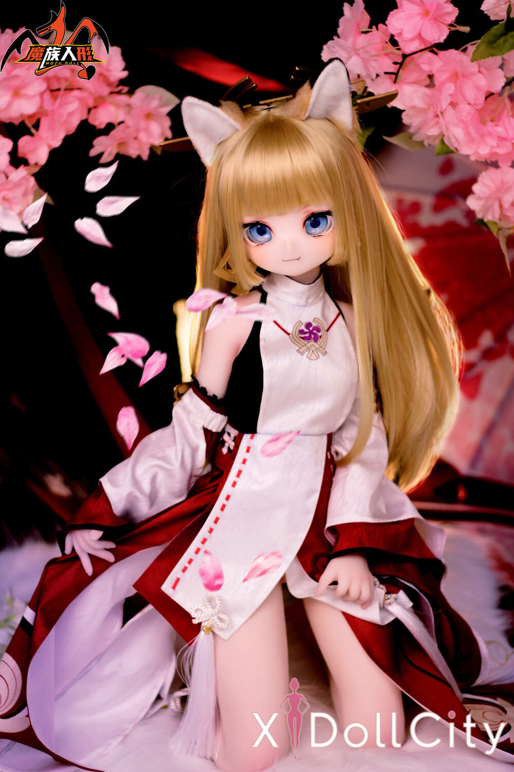 MOZU Doll 小狐狸 成人スタイルラブドール キュートアニメ風 ビニールヘッド＋TPEボディ ラブドール貧乳