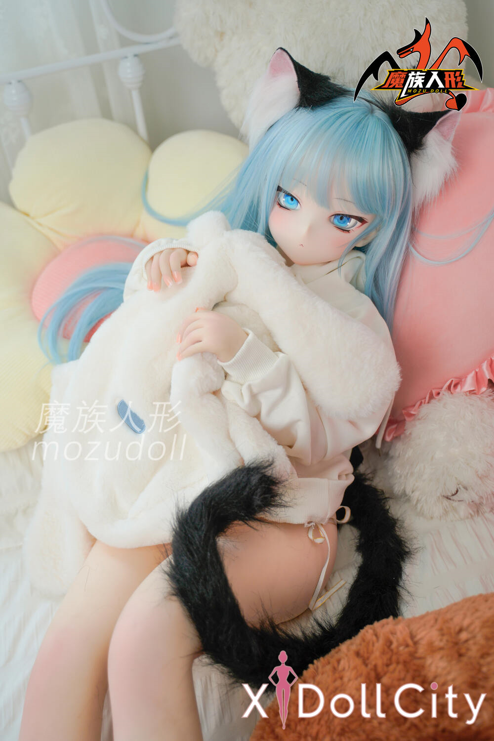 MOZU Doll 薄荷 成人スタイルラブドール 可愛い ビニールヘッド＋TPEボディ ラブドール貧乳