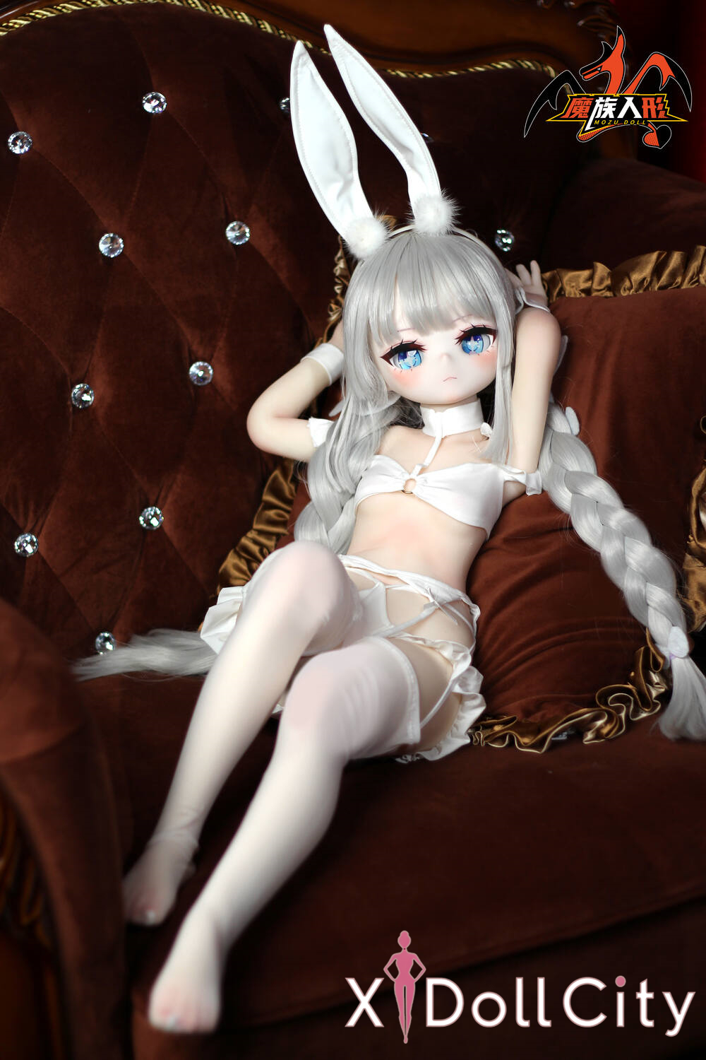 MOZU Doll 白兔 成人スタイルラブドール ミステリアスバニー系 ビニールヘッド＋TPEボディ ラブドール貧乳
