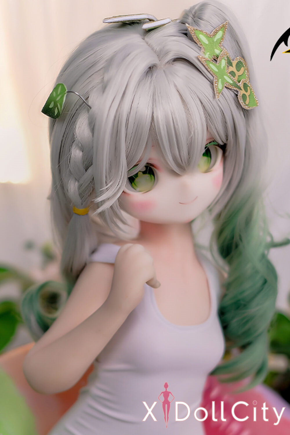 MOZU Doll 小草 成人スタイルラブドール アニメ キュートなアニメ風 ビニールヘッド＋TPEボディ ラブドール貧乳