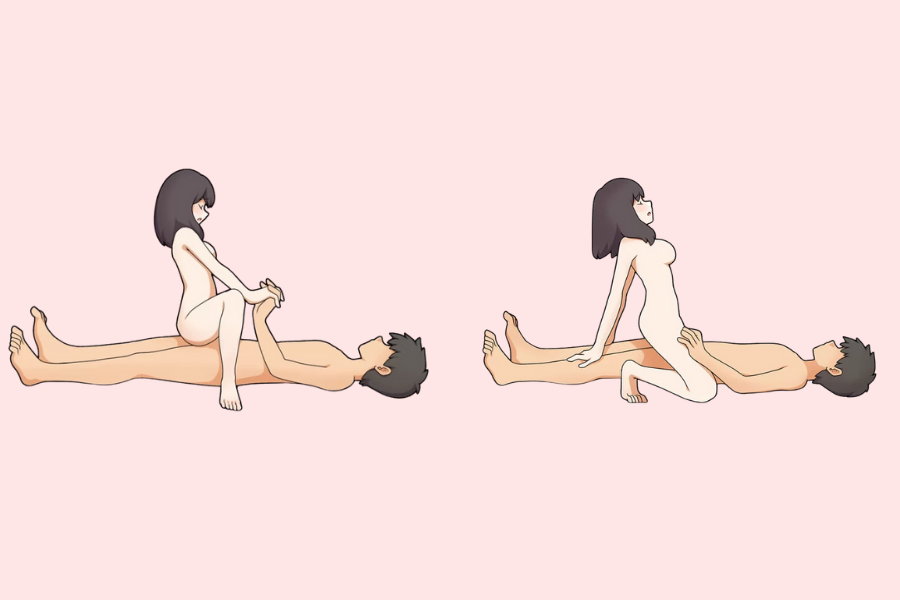 百閉体位は、女性が主導する騎乗位体位