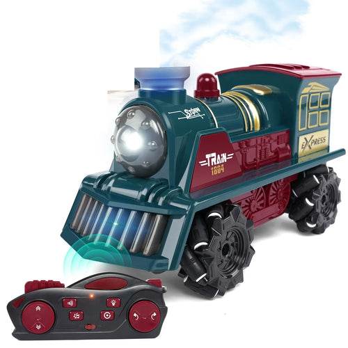 RC Vintage RC Smoke-Simulating Train: Exciting Radio-Controlled Stunts with Atmosphere Lights