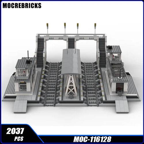 Modern 2037PCS Modular Train Station Set for City Builders