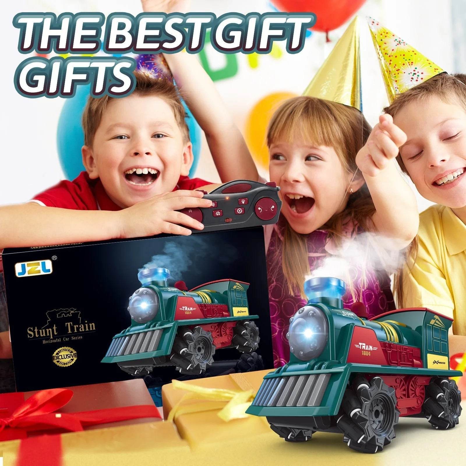 RC Vintage RC Smoke-Simulating Train: Exciting Radio-Controlled Stunts with Atmosphere Lights