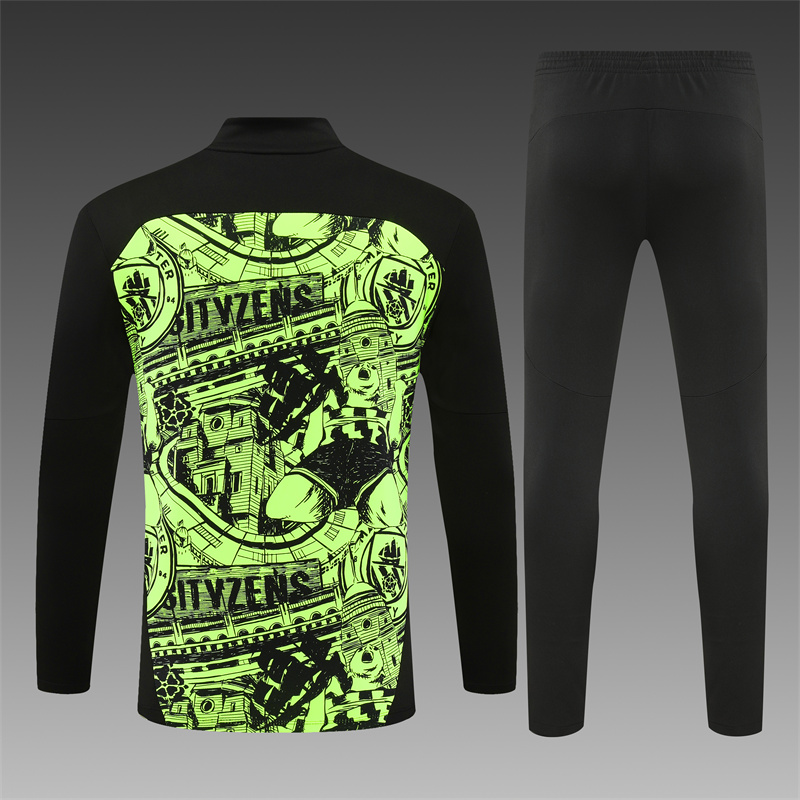24/25 Manchester city training Adult suit lFluorescent green