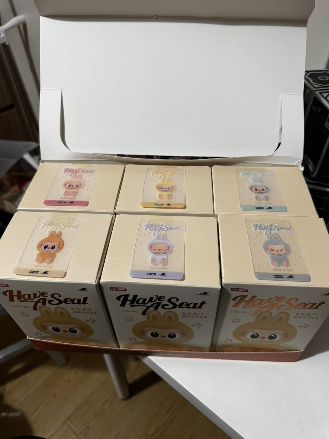 POP MART LABUBU Have a Seat Kids Gifts Present Collection Mystery Boxes Trendy Figures Cute Plush Toys Blind Box