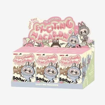 POP MART  Authentic Labubu The Monsters Exciting Macaron  Blind Box Figure Plush Doll Cute Toys Mystery 6 Boxes/Set