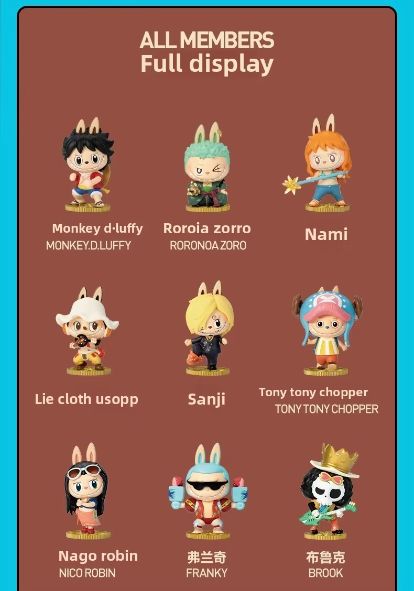 POP MART the Monsters Onee Piece Series Labubu Blind Box Fashion Figure Cute Toys Mystery Surprise Boxes
