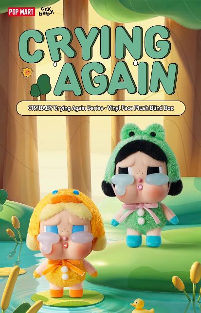 POP MART Crybaby Crying Again Series Vinyl Face Plush Blind Box Mystery Boxes Plush Toys Cute Lovely Pendant 100% Original Authentic Legit Labubu Crybaby Popmart