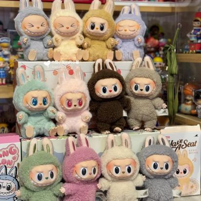 POP MART  Authentic Labubu The Monsters Exciting Macaron  Blind Box Figure Plush Doll Cute Toys Mystery 6 Boxes/Set