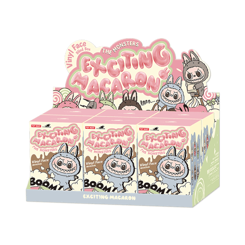 POP MART THE MONSTERS - Exciting Macaron Vinyl Face Blind Box Wholesale  Labubu Macaroon Vol.2 Series  Mystery Box Popmart Vinyl Plush Blind Box Action Figure Cute Monsters Labubu Kid Toys Exciting Macaron Single box