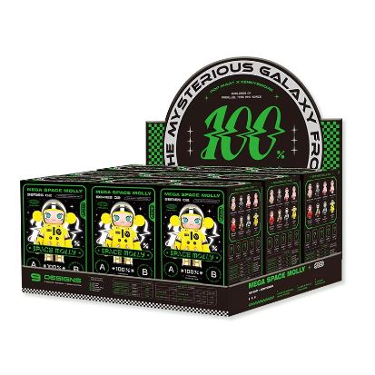 POP MART Mega Space Molly 100% Anniversary 2-in-1 PVC Toy 2 Blind Box Gifts Frozen Cinnamoroll Animals Resin Mystery Boxes whole 9 boxes/ Sets