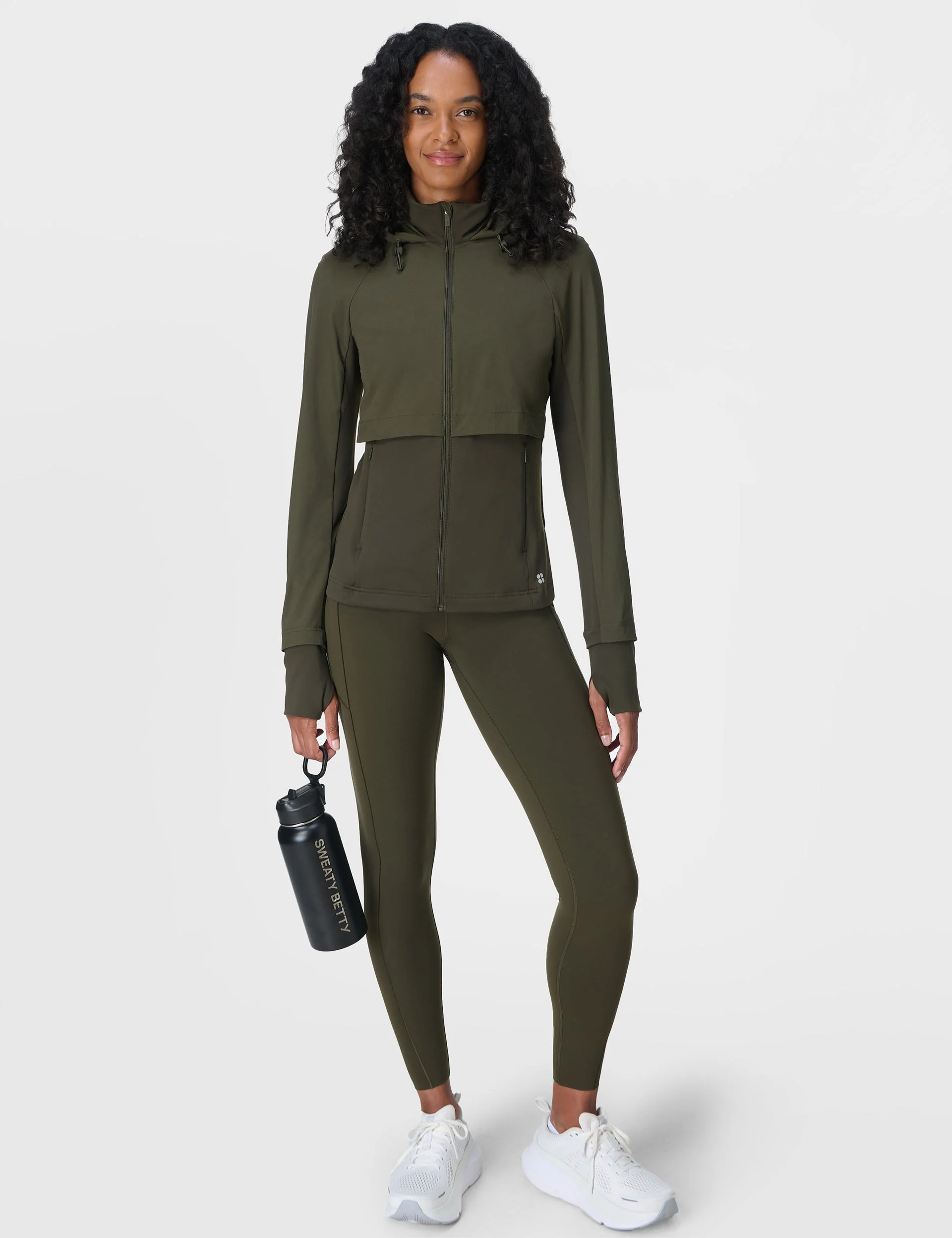 Pro Run Water Resistant Run Jacket - Nori Green