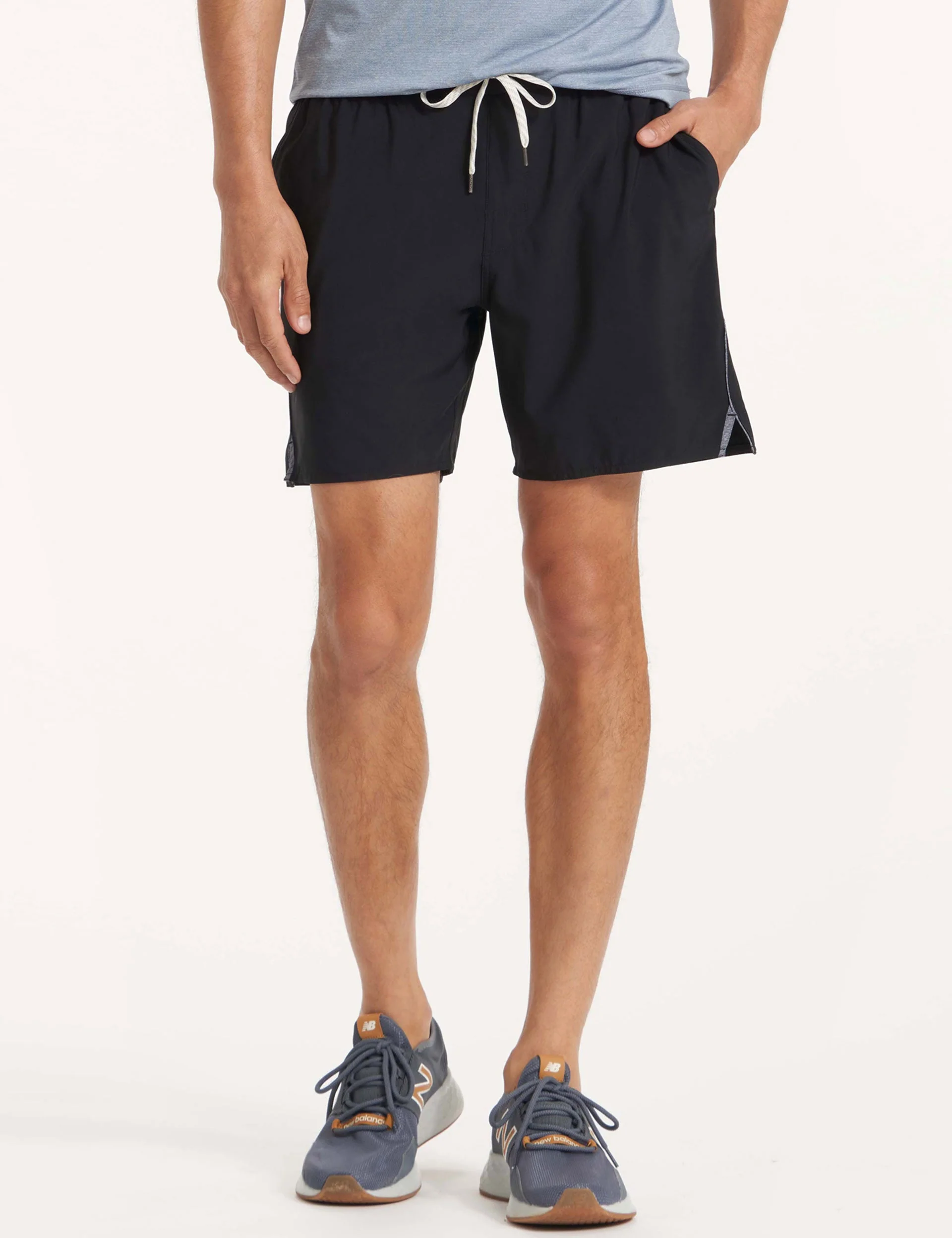 Trail Short - Black/Heather Grey Stripe