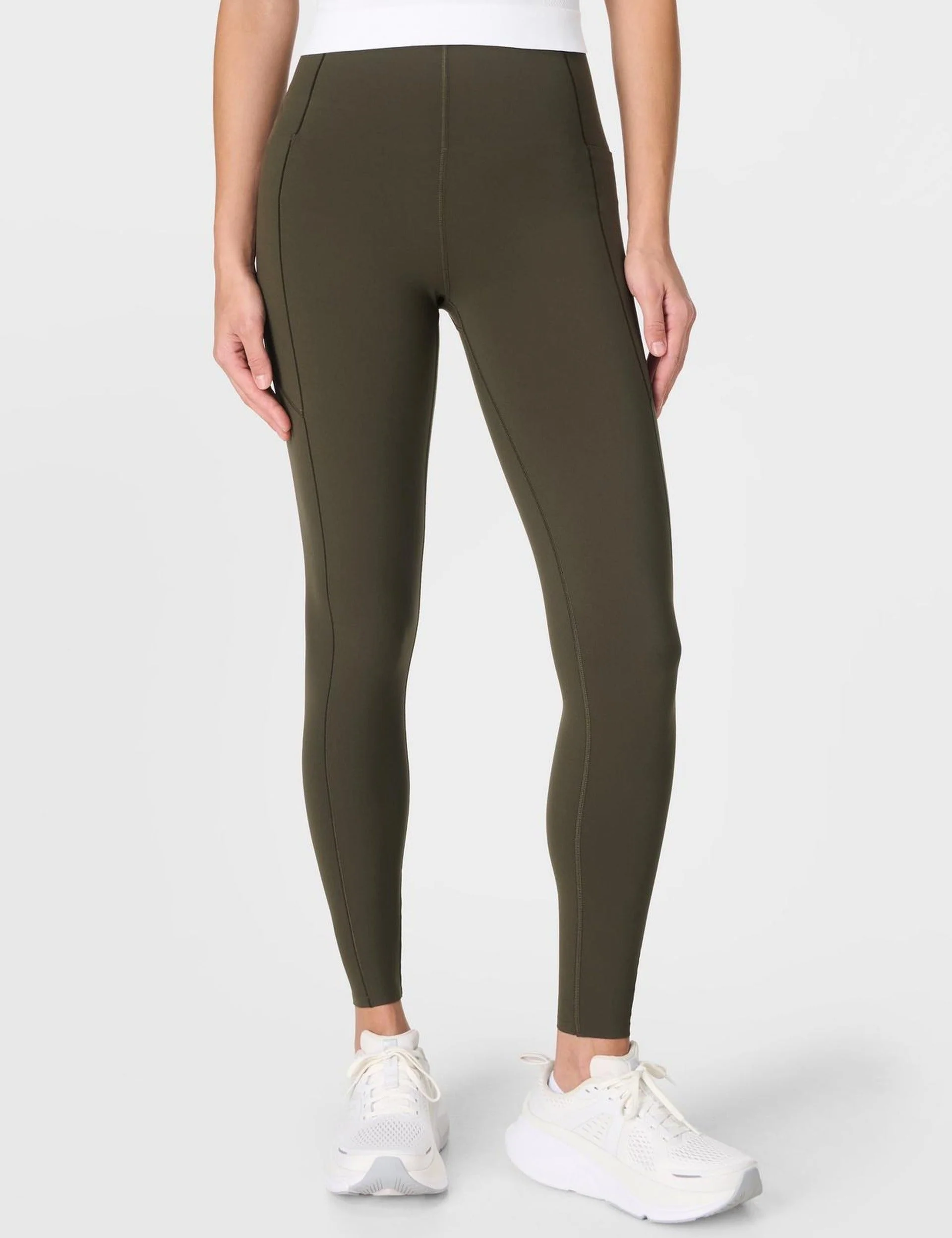 Power UltraSculpt High Waisted Gym Leggings - Nori Green