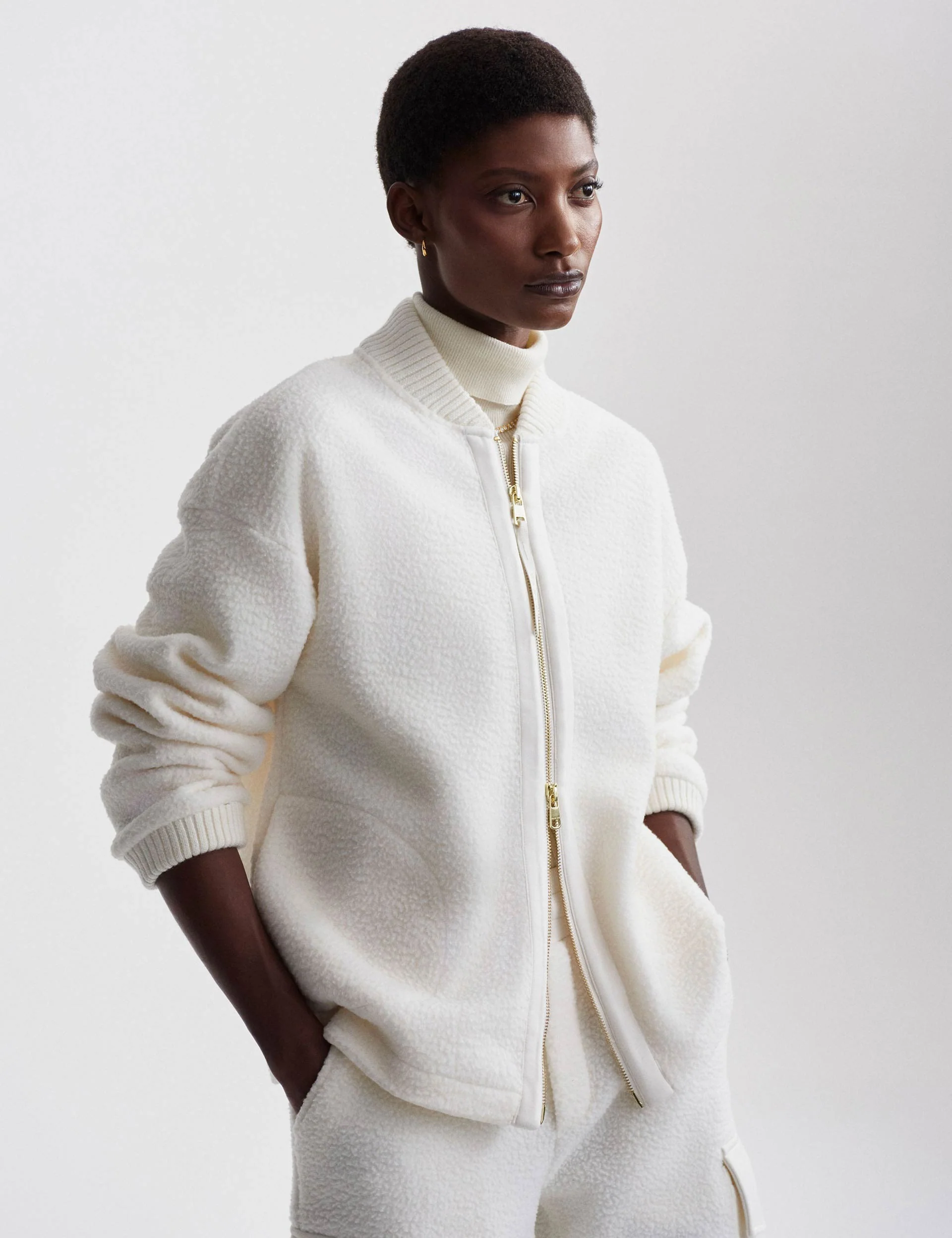 Willmont Patch Pocket Fleece - Egret