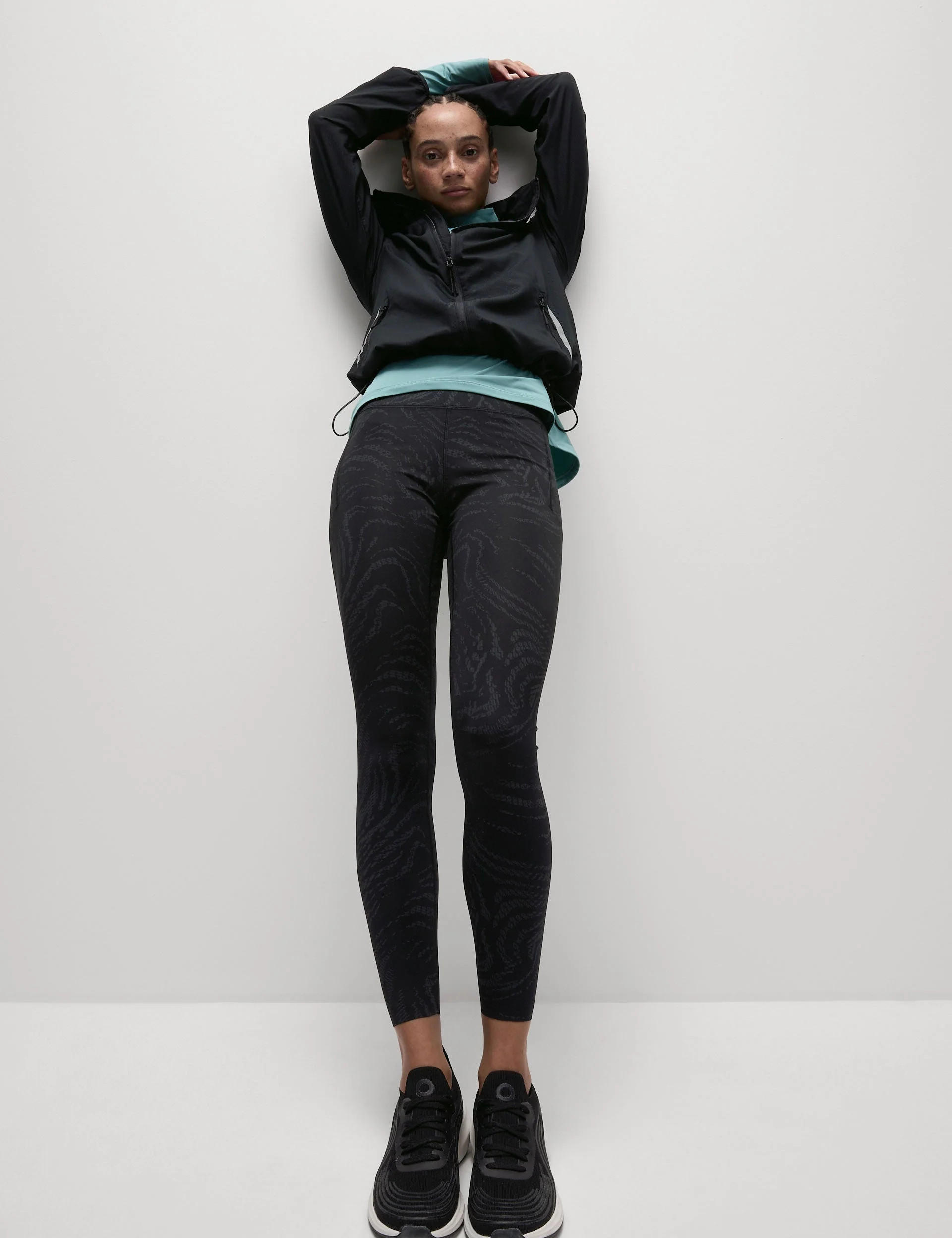 Go Move Reflective Gym Leggings - Black/Silver