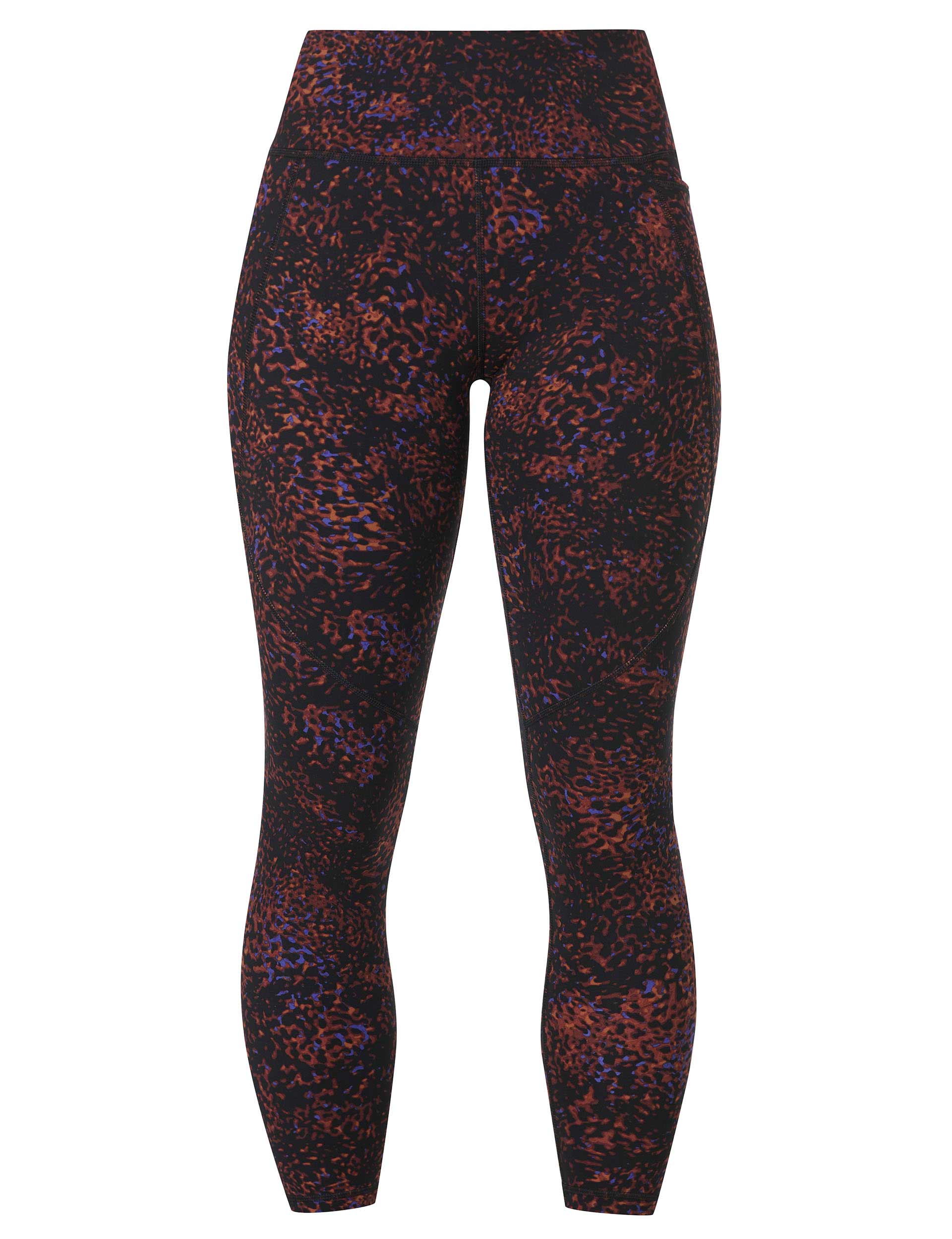 Power 7/8 Gym Leggings - Brown Tortoise Print