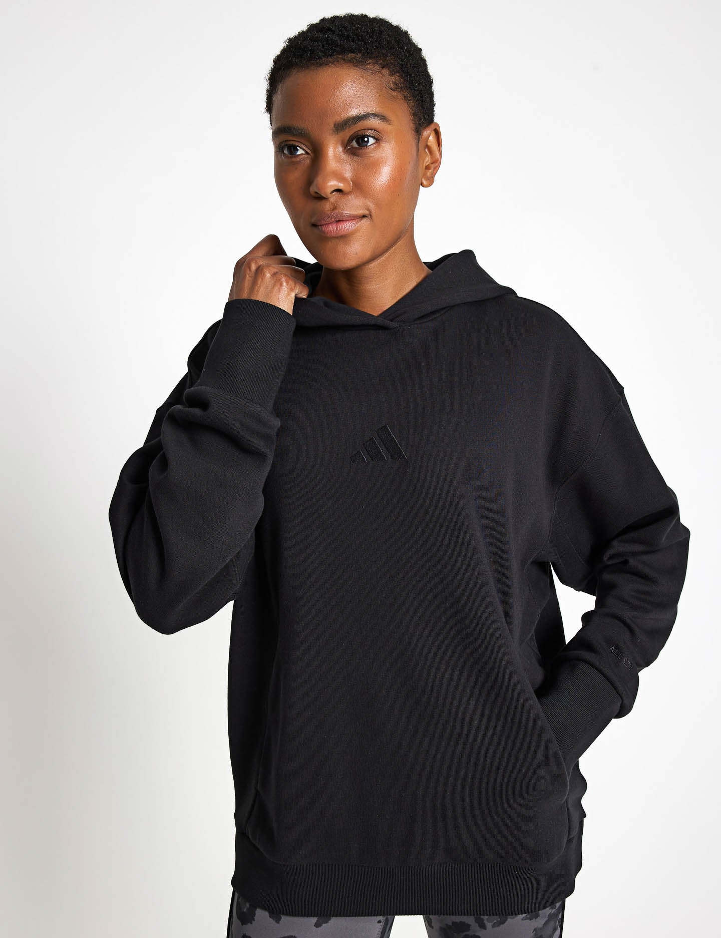 ALL SZN French Terry Loose Hoodie - Black