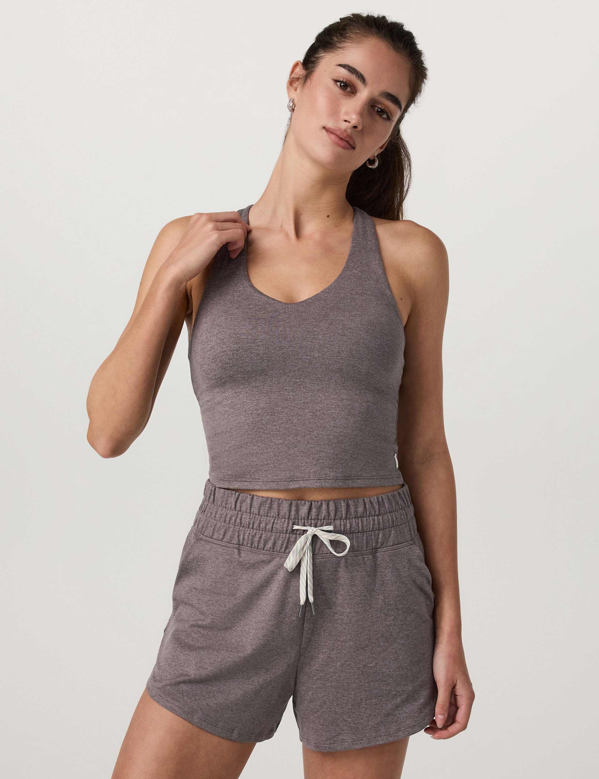 Halo Performance Crop 2.0 - Huckleberry Heather