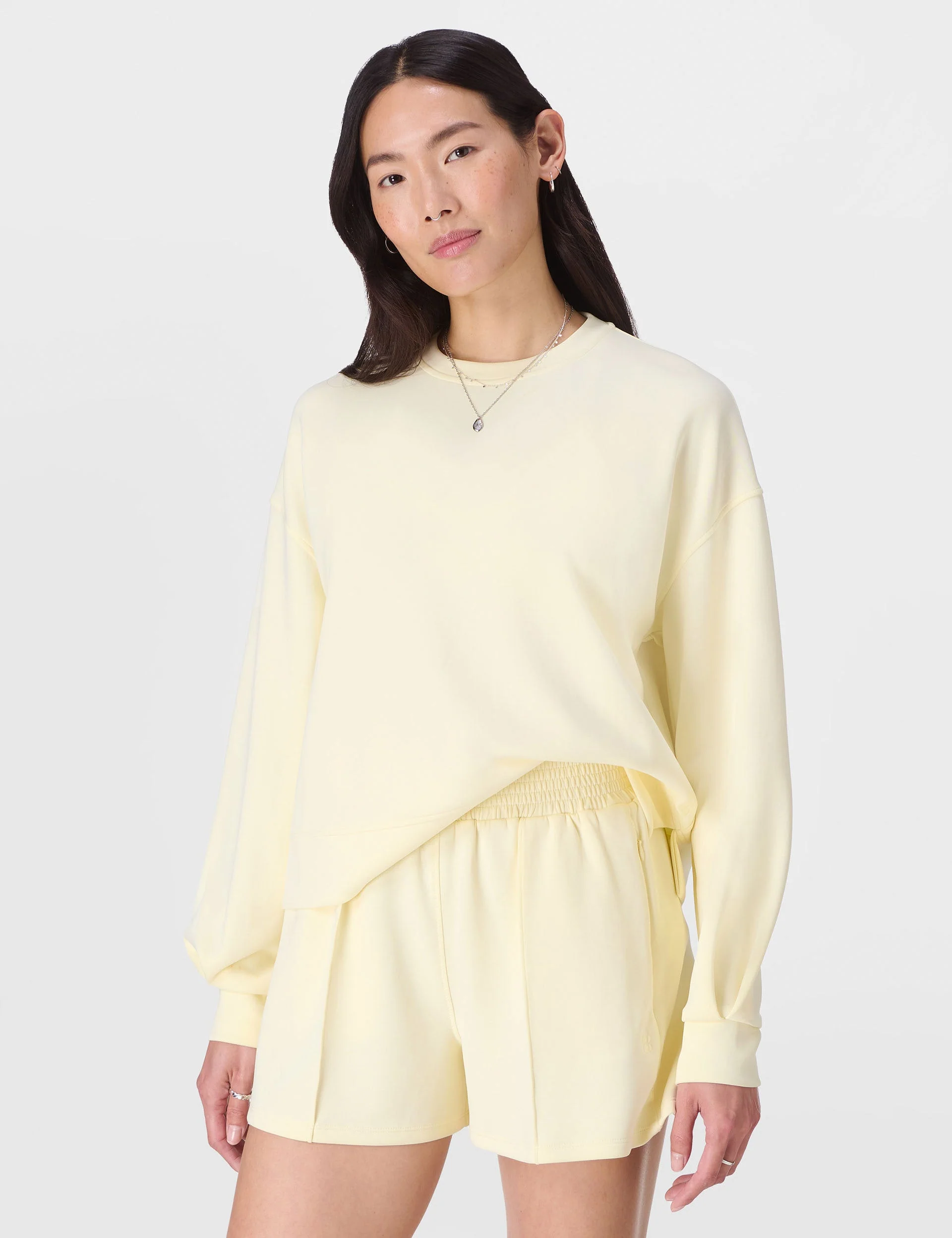 Sand Wash CloudWeight Sweatshirt - Buttercream Yellow