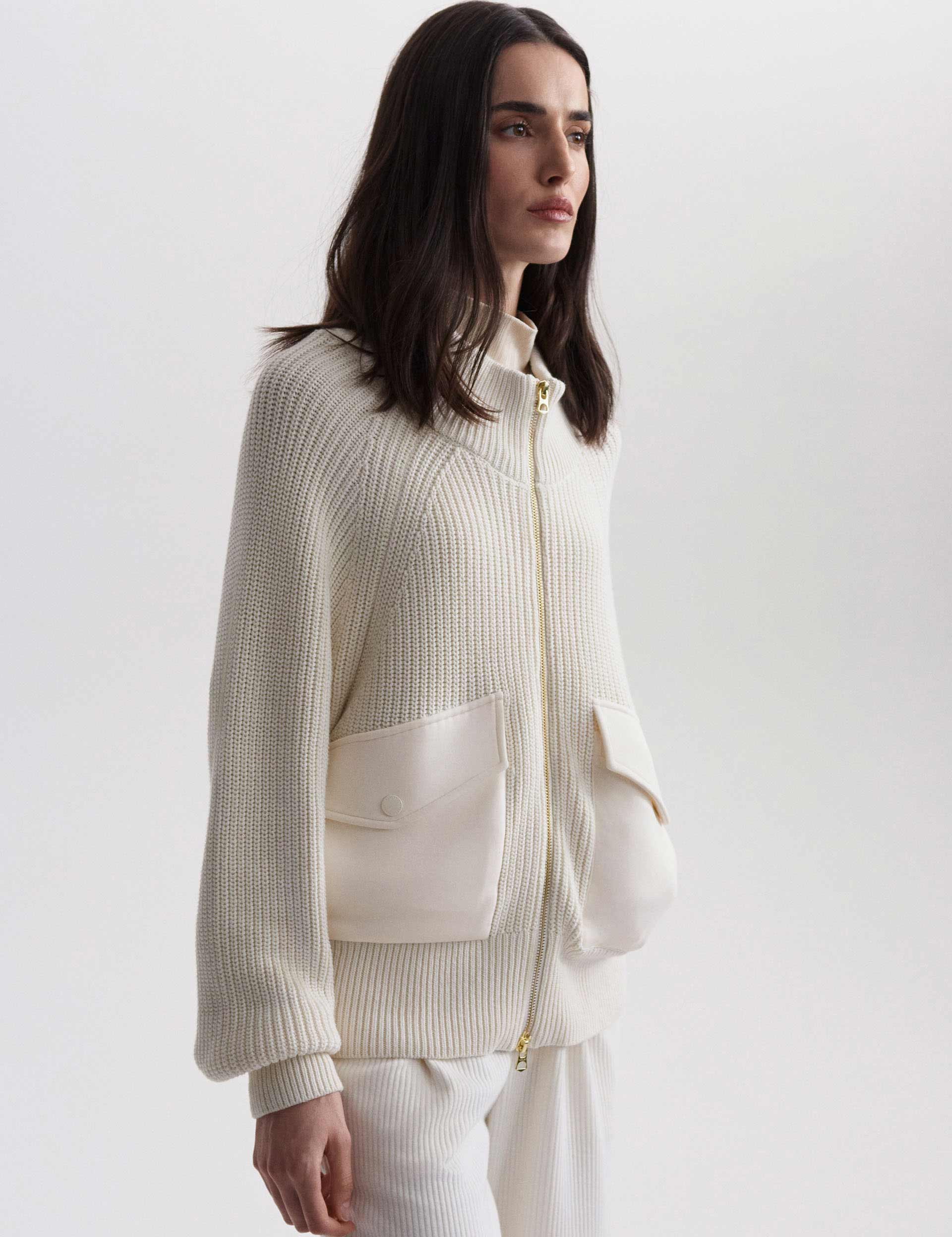 Tessa Knit Jacket - Egret