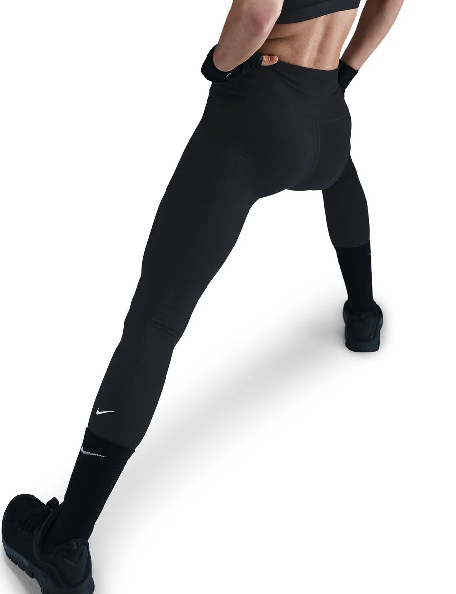 One High Waisted Full Length Leggings - Black