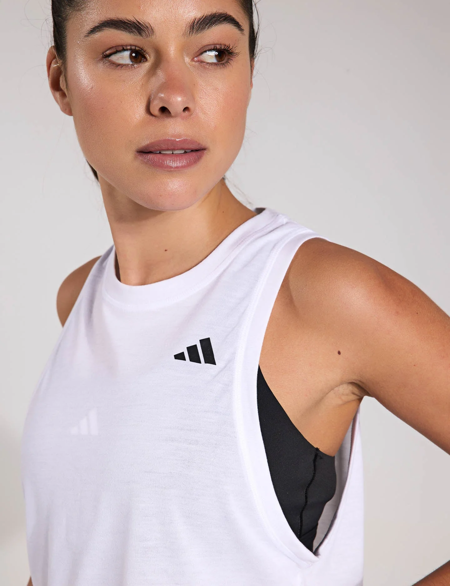 Train Essentials Boxy Workout Tank Top - White