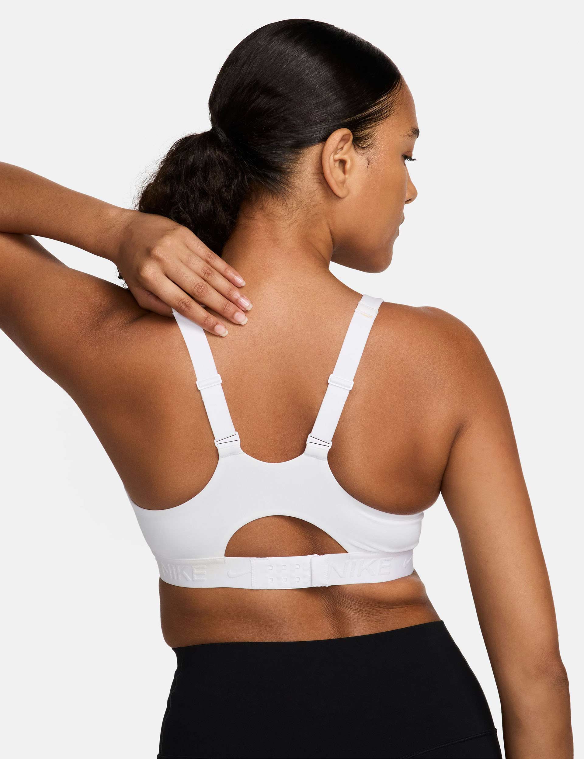 Indy High Support Sports Bra - White/Stone Mauve