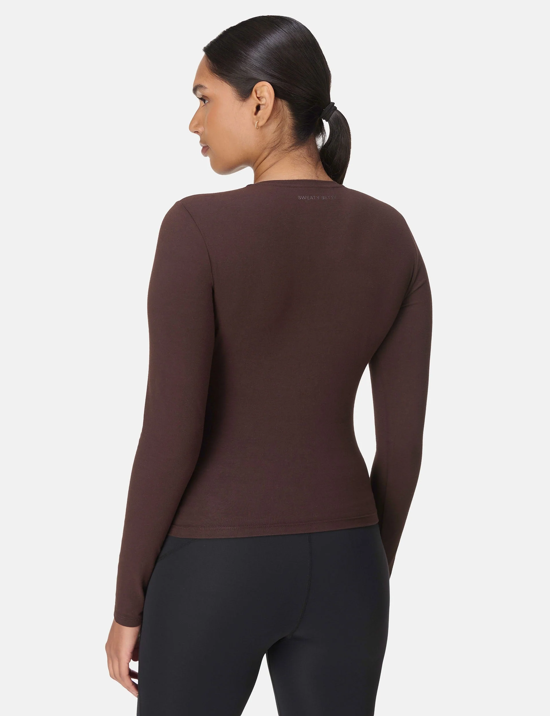 Essential Sculpt Long Sleeve Top - Sable Brown