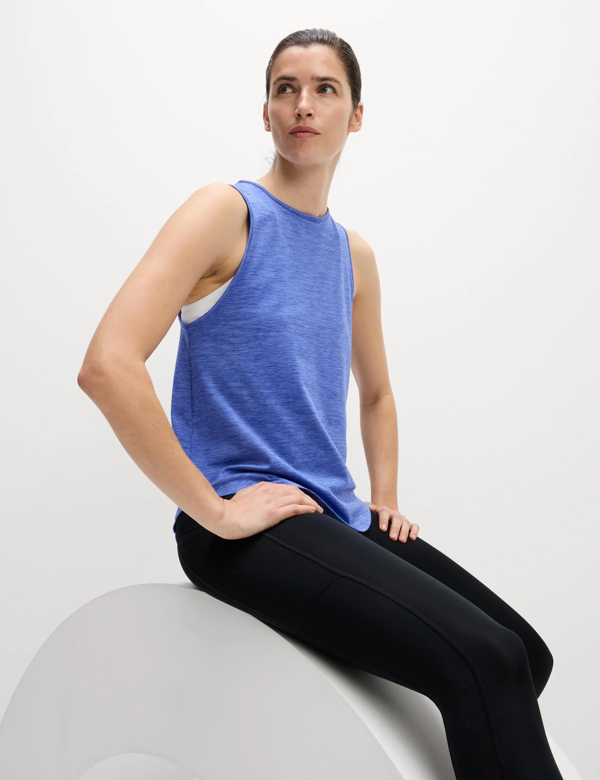 Round Neck Relaxed Vest Top - Cobalt