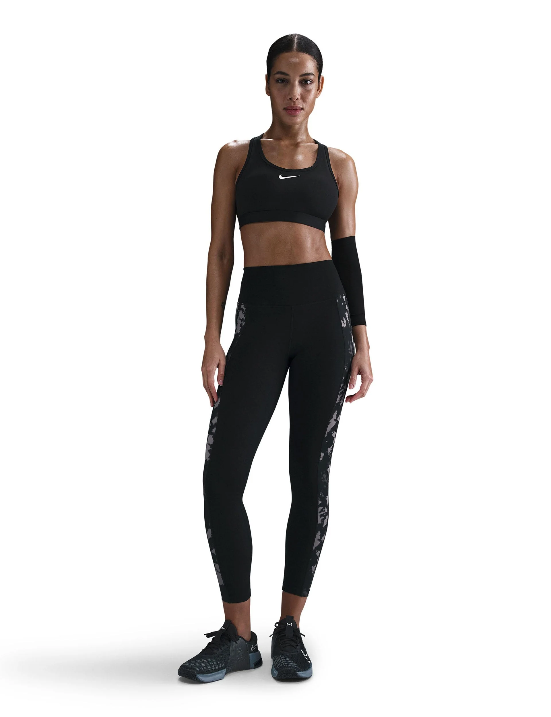 W Nk One Df Hr 7/8 Tight AopBLACK/BLACK/BLACK