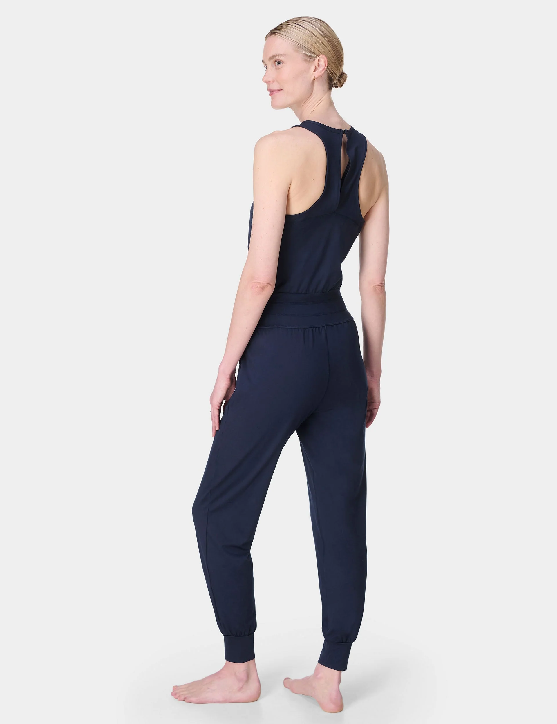 Gaia Performance Yoga Jumpsuit - Navy Blue